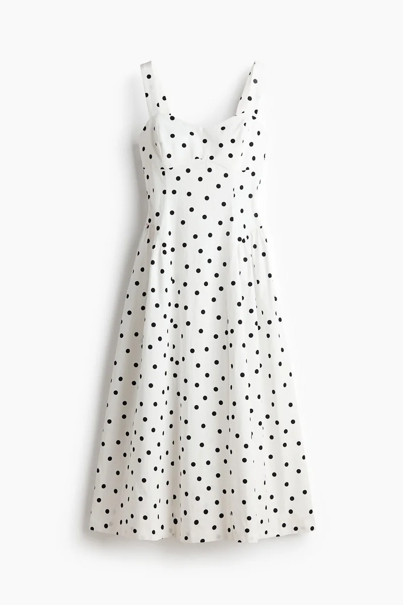 H&M  Flared-skirt midi dress for Women | Best Price UAE