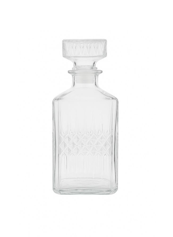 جابان قنينة زجاجية شفافة - تصميم أنيق مقطوع بالماس - زجاجة ويسكي ونبيذ - Image 2