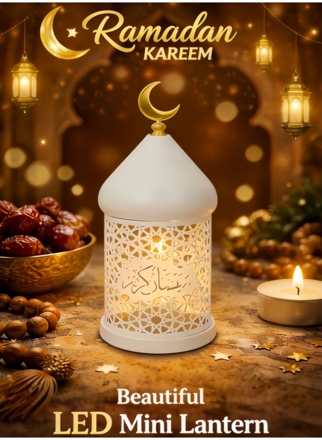 Moroccan Style Vintage Lantern Metal Table Lamp, Temple Tower Moroccan Lantern Lamp for Ramadan Decorations, Hanging, Outdoor Patio or Porch, Indoor Home Decor (FD778-S) - Image 1