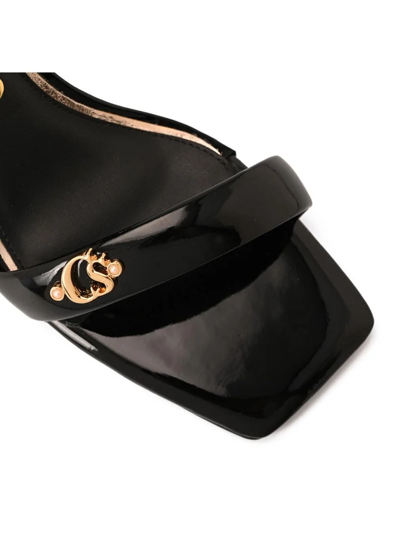 Carmen Steffens  Black Square Sandal for Women | Best Price UAE