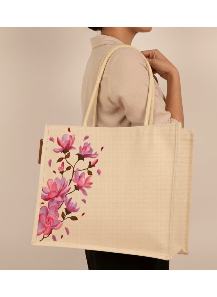 جينتيك حقيبة حمل فنية جمالية - حقيبة كتف فنية مرسومة، حقيبة تسوق قماشية قابلة لإعادة الاستخدام، هدية مثالية للنساء - Image 1