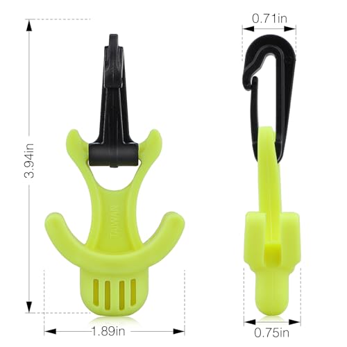 OVOVFANY Scuba Octo Plug, 2Pack Diving Regulator Octopus Retainer Mouthpiece Holder with Black Plastic Clip (Yellow) - Image 5