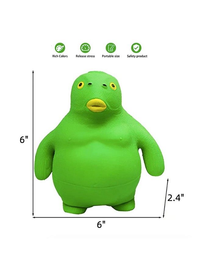 HIPIHOM Green Head Fish Toy Decompress And Squeeze Stress Toy Figure For Adults Relief Anti Anxiety Mini Gadget To Relax (Large) - Image 4