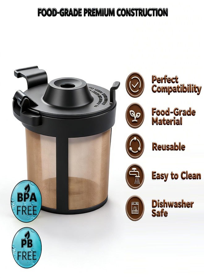 JDHAVMOS Reusable Coffee Filter Basket & 50Pcs Disposable Coffee Paper Filters - Compatible with Ninja PB051/PB040/PB041ST Coffee Makers, Permanent & Durable. - Image 3
