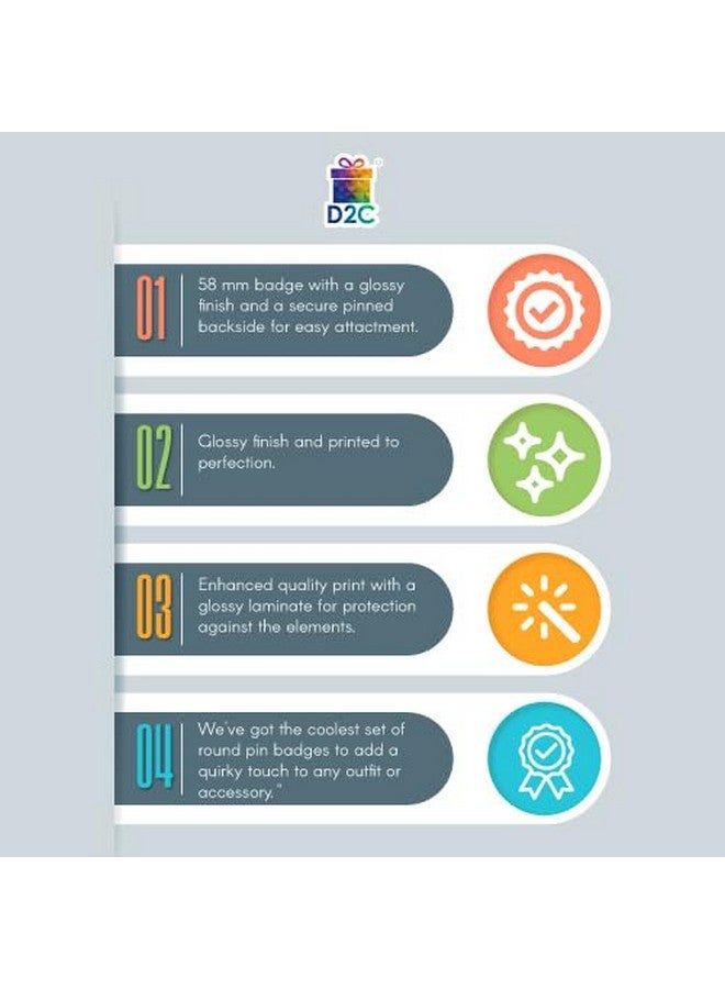 D2C Star Performer Badge - 58MM Round Pin Back Button - Perfect for Office, Schools, Events, and Student Recognition Awards D3 25 Qty - Image 3