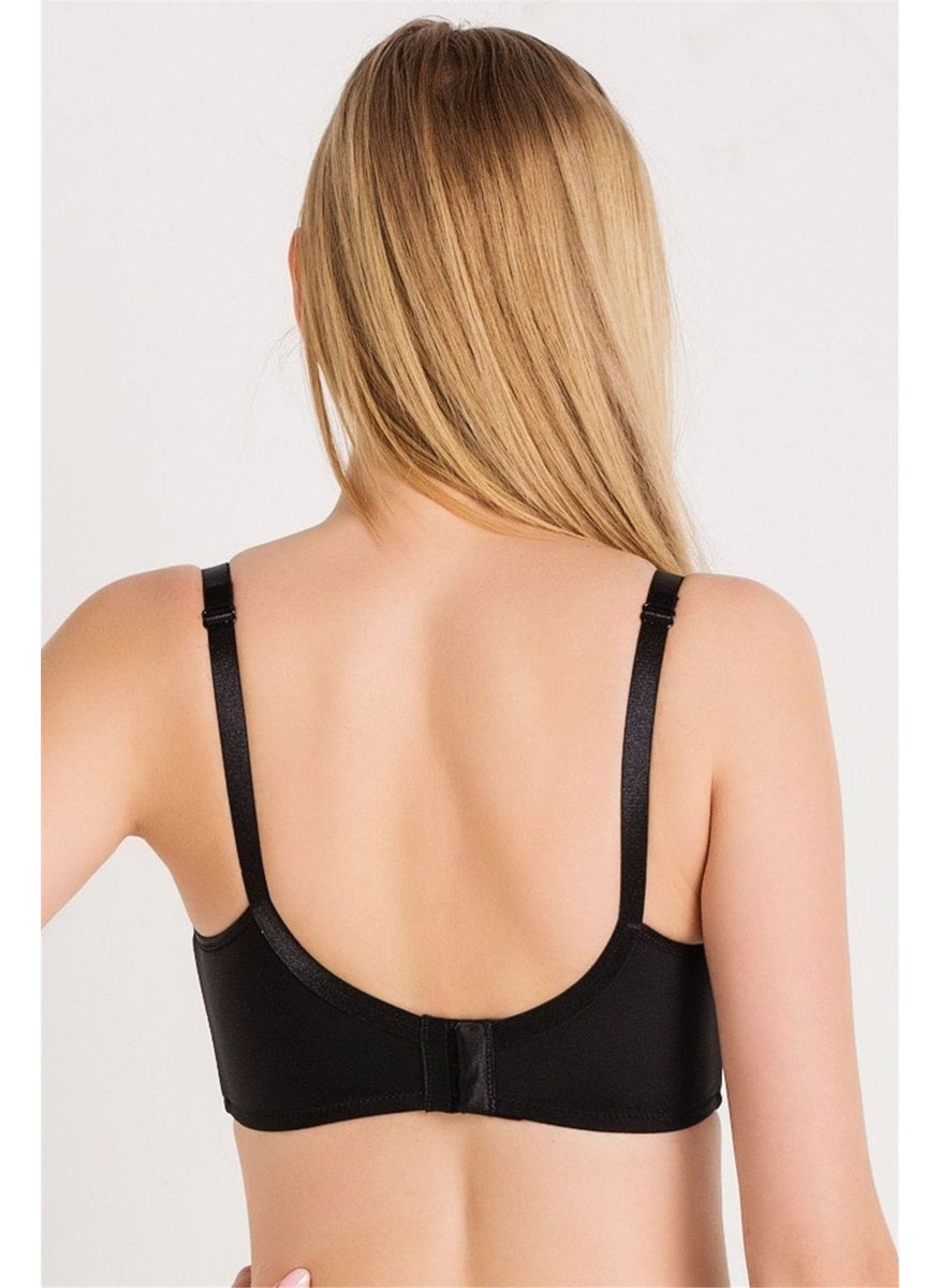 Magic Form 3983 Women's Black Non-Sponge Plain Fabric Underwire Minimizer Bra  - Image 3