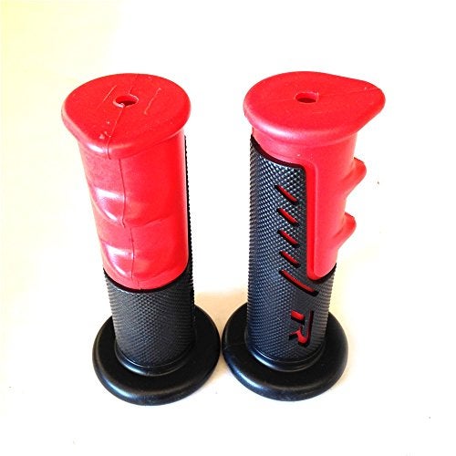 XKMT-R Engraved Gel Style H Grips RED ATV Quad Compatible with Kawasaki Polaris SEADOO BOMBARDIER Jet SKI Foreman Recon Rincon Brute Force Prairie ATV Bruin Grizzly [B017QVAB6I] - Image 1