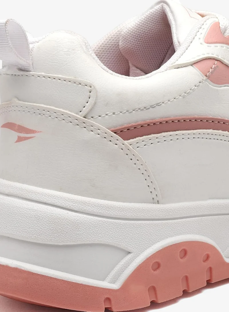 Asian  Stylish White Peach Sneakers for Women and Girls for Women | Best Price UAE