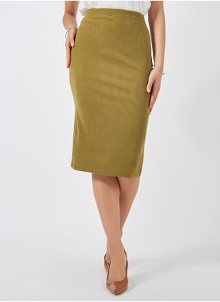 Ribbed Midi Skirt with Elastic Waistband - pzsku/Z5FD83381AC2E9383CF0FZ/45/_/1720784417/d21c3e1b-6a81-43cd-9070-dbbbcb0b91ed