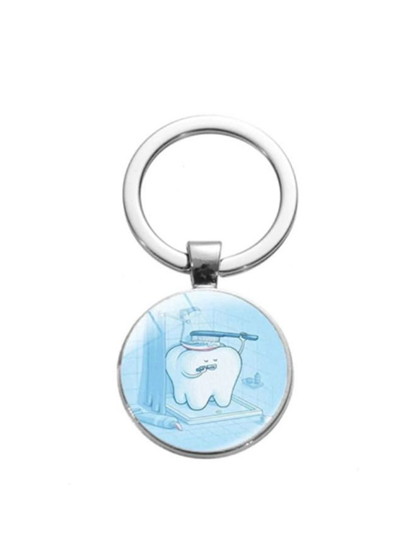 Unisex Fashion Metal Keychain Silver
