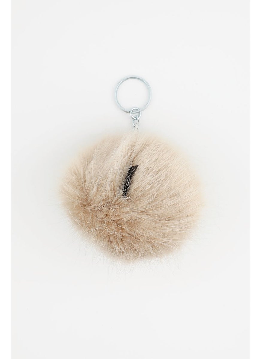kipling Pompom Monkey Key Chain, Beige  - Image 2