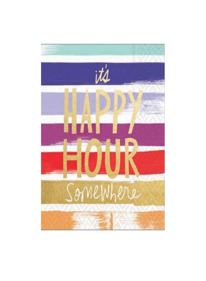 Design Design 624-09025 Paint Studio-Happy Hour Beverage Napkin, Multicolor - Image 2