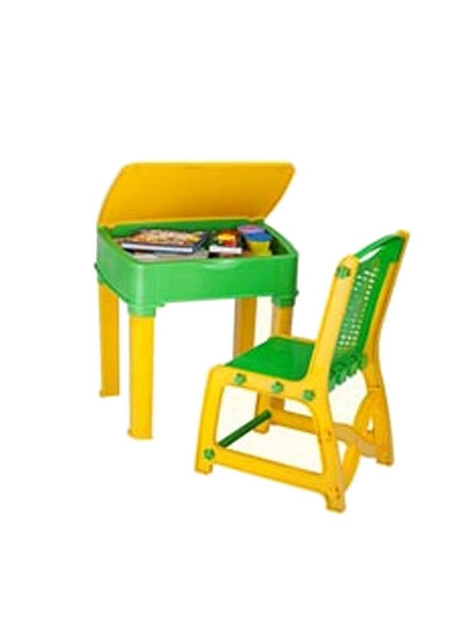 SHREE HANS CREATION SHREE HANS CREATION Adjustable Study Table & Chair Set for Kids Boys and Girls with Small Box Space for Pencils and Other Stationery Plastic Study Table (Multicolor) (3-15 Years)  - Image 2