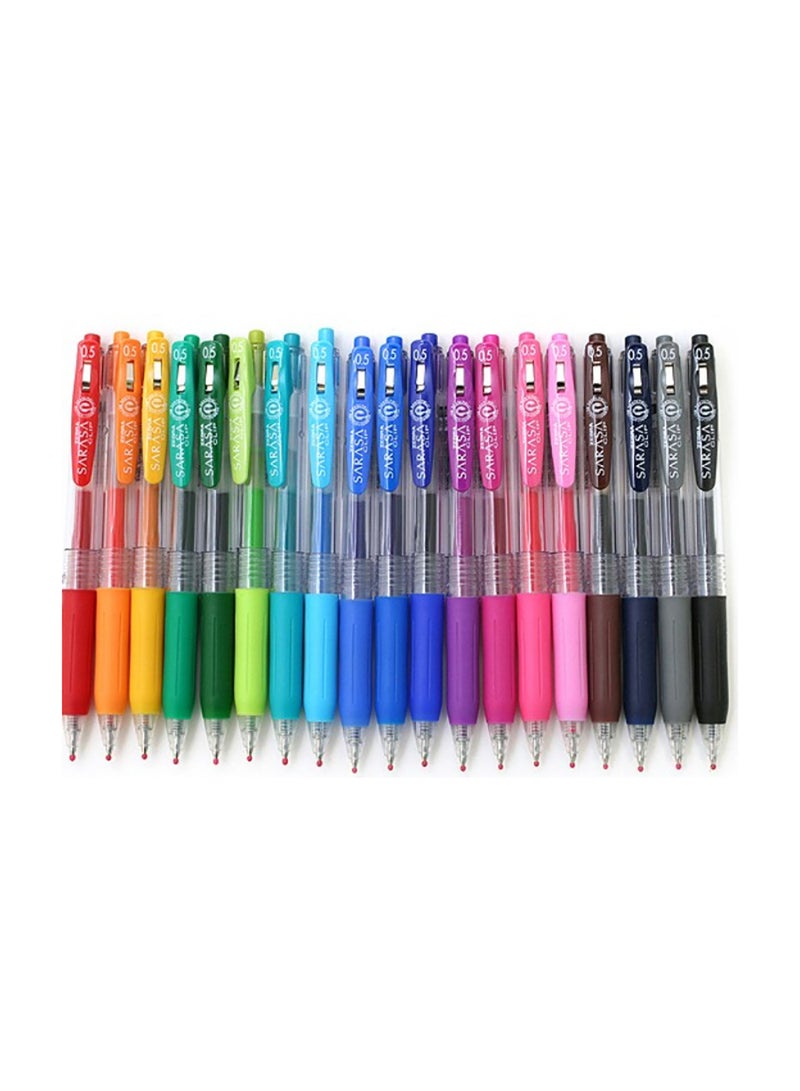 ZEBRA Sararsa Clip Gel Pen 0.5mm , School and Office Supply , for Journaling , Note Taking , Drawing , Pack of 20 Colors  - Image 2