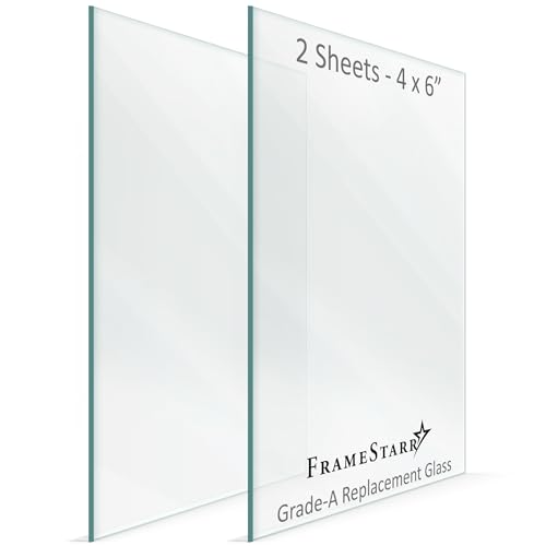 FrameStarr - 4x6 Glass - Crystal Clear, 2 Pack - Replacement Glass for 4 x 6 Picture Frames - Real Cover Sheets - Image 1