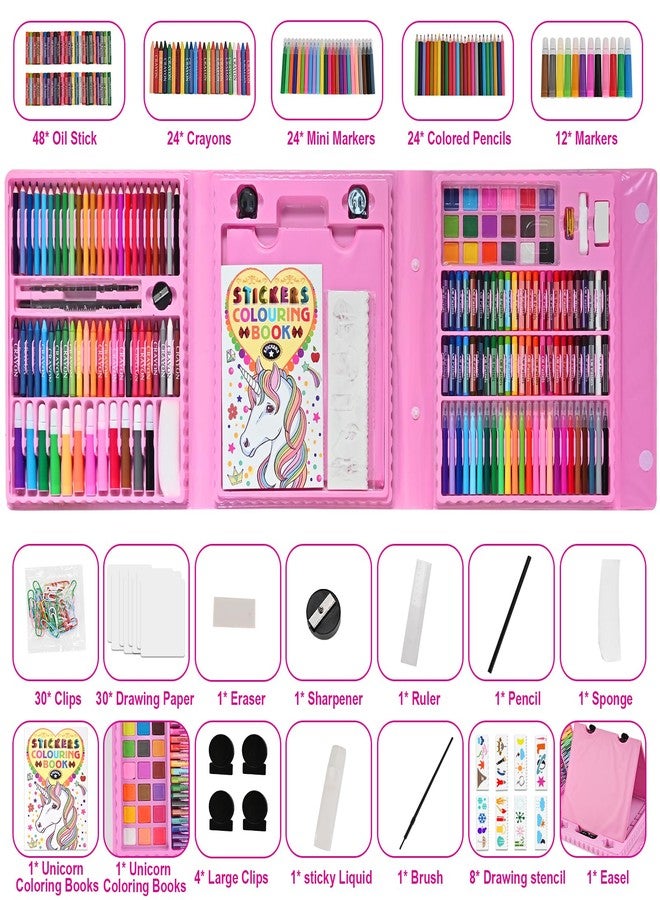 Goldge Kids Art Set, 230 PCS+ Art Supplies for Kids with Double-Sided Easel, Coloring Kit for Kids with Crayons, Colored Pencils, Markers, Watercolor Paints, Drawing Kit Gifts for Girls Boys - Image 2