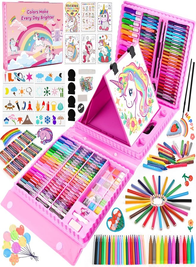 Goldge Kids Art Set, 230 PCS+ Art Supplies for Kids with Double-Sided Easel, Coloring Kit for Kids with Crayons, Colored Pencils, Markers, Watercolor Paints, Drawing Kit Gifts for Girls Boys - Image 1