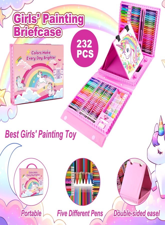 Goldge Kids Art Set, 230 PCS+ Art Supplies for Kids with Double-Sided Easel, Coloring Kit for Kids with Crayons, Colored Pencils, Markers, Watercolor Paints, Drawing Kit Gifts for Girls Boys - Image 3