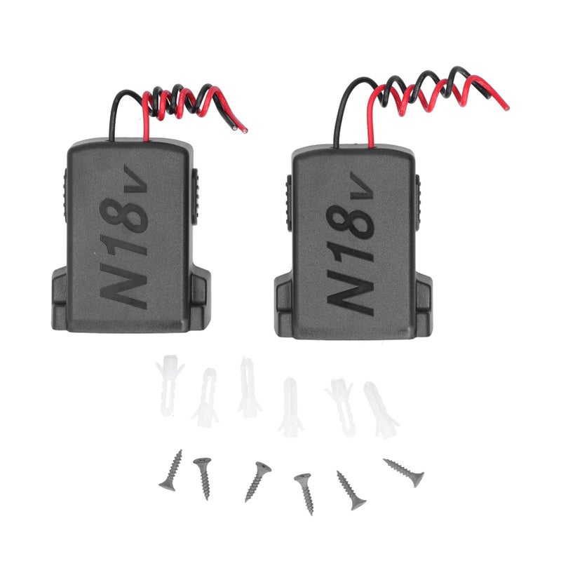 2 Set Battery Adapter Mount Holder Dock Power Source Converter Connector for Milwaukee M18 18V - Image 1