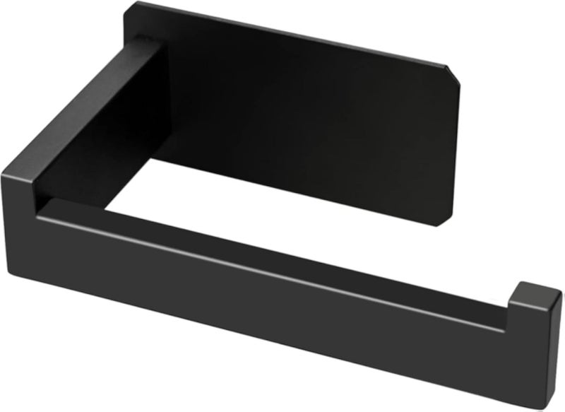 AAOCLO Toilet Paper Holder, Black Matt, Stainless Steel, Standing, Minimalist