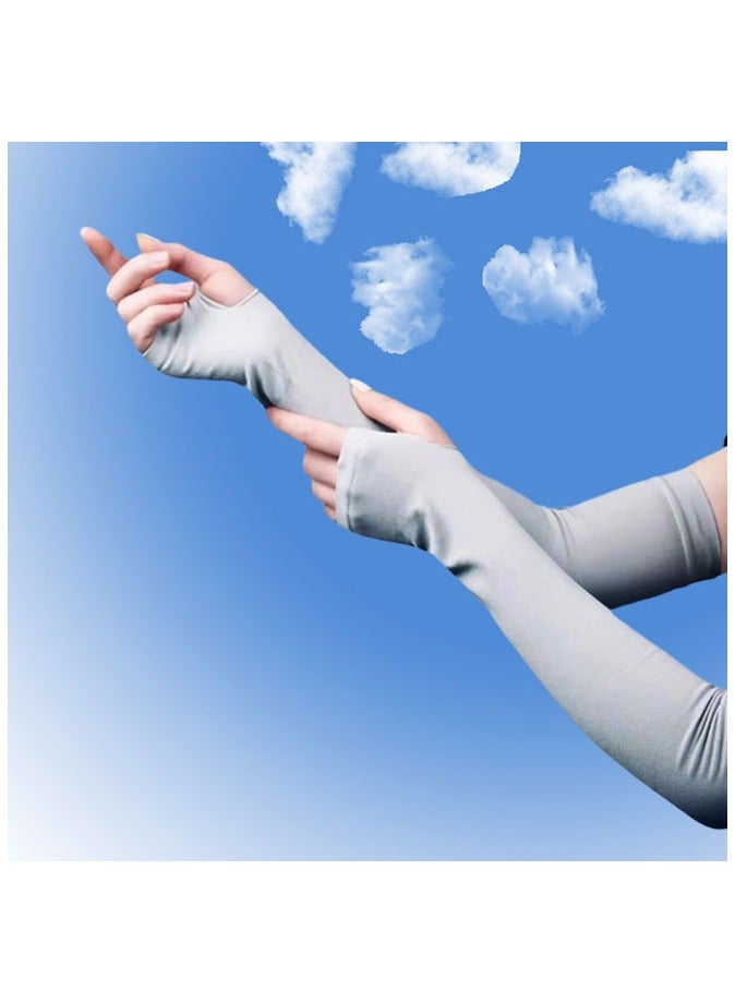 Generic 3 Pair Sun Protection Cooling Arm Sleeves with Thumb Hole for Men Women - Image 5