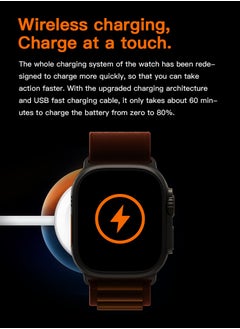 Smart Watch T800 Ultra Health Fitness Tracker Sport Watch 49MM Cellular Version Bluetooth Call Wireless Charging Multifunctional And Multilingual Fitness Modes Health Monitoring Black - pzsku/Z5FD8844160F9F62C6508Z/45/_/1724943389/29d1929b-aca6-4768-93e4-e6b1b2dd0531