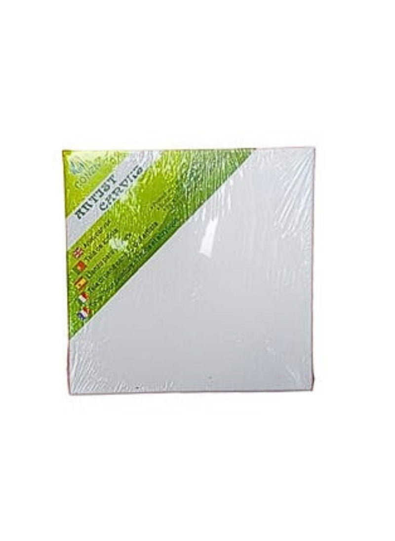 Generic - Painting Canvas Board Canvas Panel, Square Small Art Board for Oil Paint Blank, Artist Canvas Primed with Acrylic Gesso, Suitable for Acrylic and Oil Painting, 20 x 20cm, White - Image 1