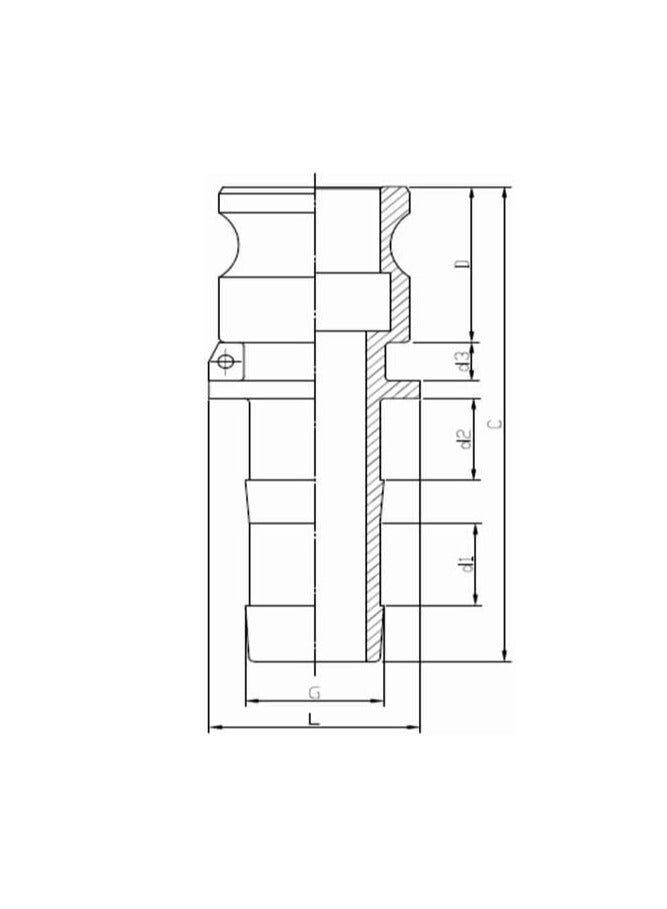 جزء وصلة قفل نحاسية (E 5'') - Image 2