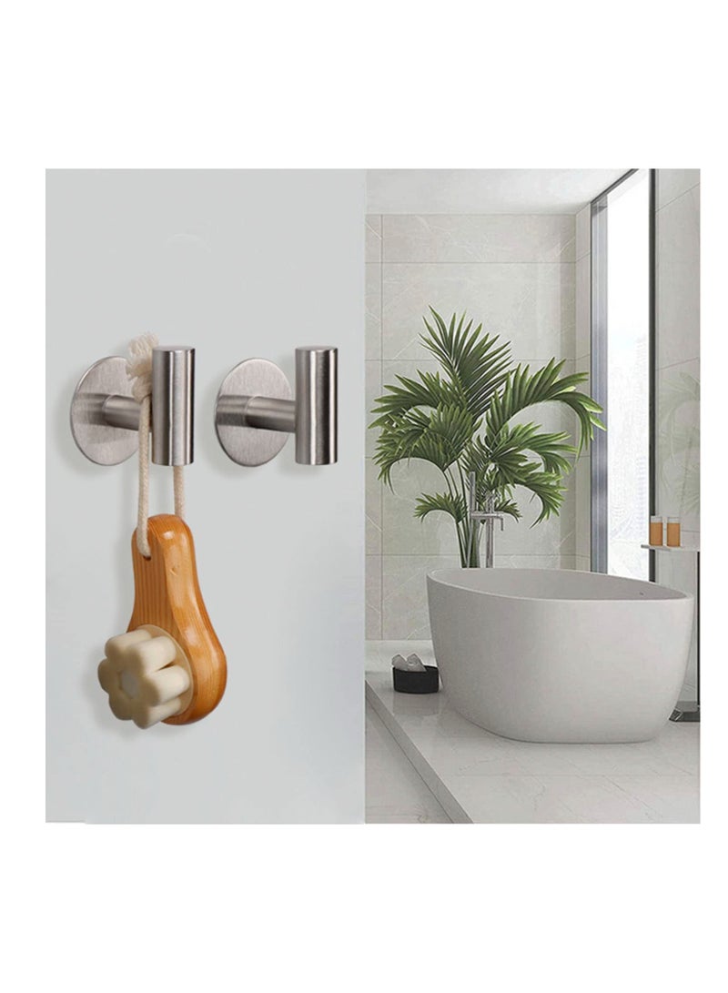 Self Adhesive Stainless Steel Bath Towel Hook Set of 3 No Drilling Wall Mount Robe and Coat Hooks for Bathroom Kitchen Office - Image 5