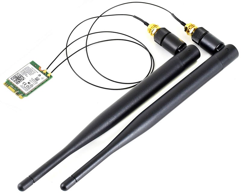 Waveshare وحدة NIC لاسلكية مزدوجة الوضع AC8265 لجهاز Jetson Nano Developer Kit B01/A02، تدعم 2.4GHz/5GHz 300Mbps/867Mbps واي فاي مزدوج النطاق وبلوتوث 4.2 - Image 1