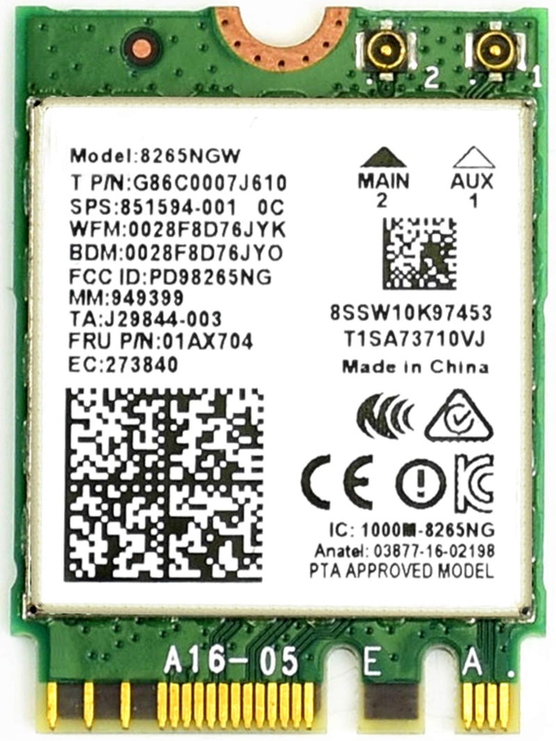 Waveshare وحدة NIC لاسلكية مزدوجة الوضع AC8265 لجهاز Jetson Nano Developer Kit B01/A02، تدعم 2.4GHz/5GHz 300Mbps/867Mbps واي فاي مزدوج النطاق وبلوتوث 4.2 - Image 3