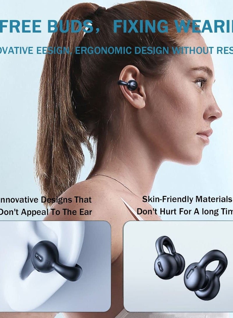 Open Ear Headphones, Wireless Ear Clip Earbuds, Waterproof Bluetooth 5.3 Sports Headphones, Clip-on Outer Earpiece for Driving, Running, Cycling, and Work - Image 4