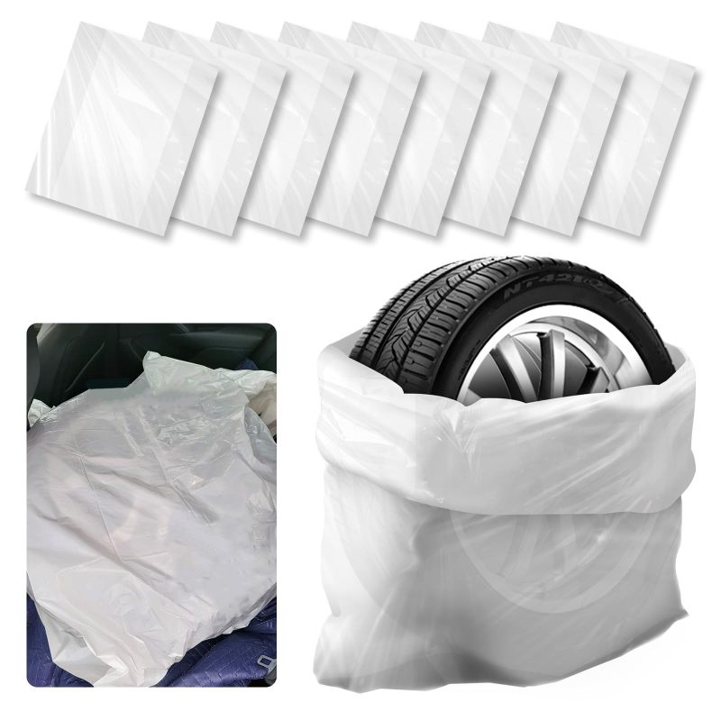 Tire Storage Bag: 8pcs Waterproof Dustproof Tire Cover Bag - Tire Protector for Car Vehicle Tire Storage - Image 1