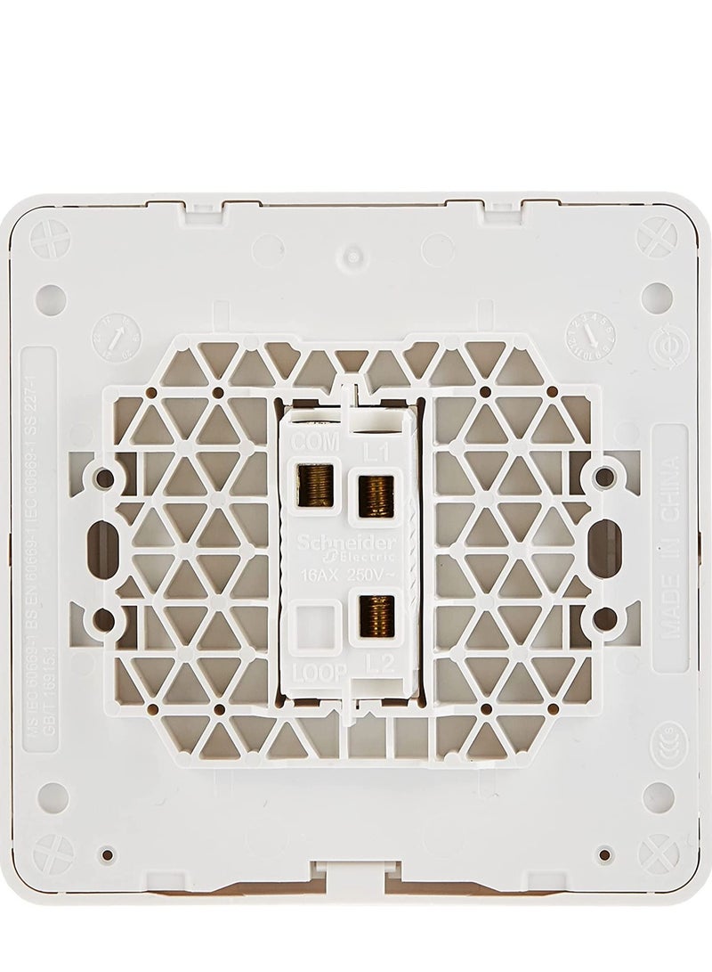 Schneider Electric E8331L2_WE AvatarOn White - 2-way plate switch 1 gang - 16AX - White - Image 2