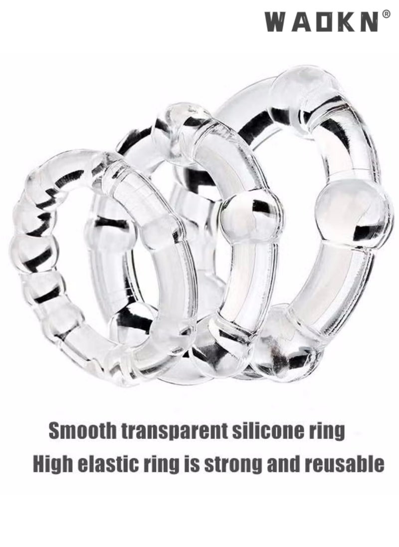 WAOKN 3 Piece Set of Silicone Ring Men Sports Ring Elastic Easy Stretch Resistance Tear Resistance Exercise Ring Extended Endurance Waterproof Wear Resistant Soft Suitable for Male Sports Home  - Image 5