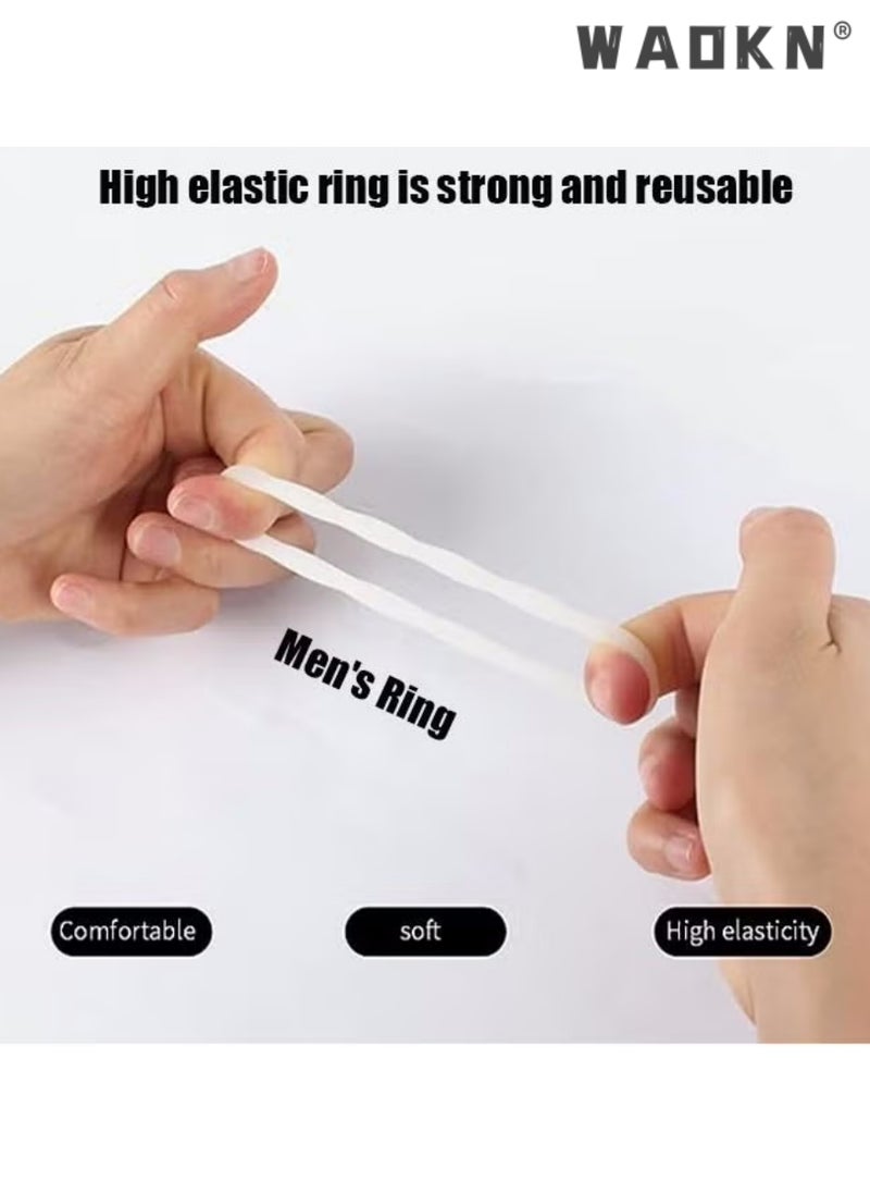 WAOKN 3 Piece Set of Silicone Ring Men Sports Ring Elastic Easy Stretch Resistance Tear Resistance Exercise Ring Extended Endurance Waterproof Wear Resistant Soft Suitable for Male Sports Home  - Image 2