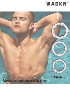 WAOKN 3 Piece Set of Silicone Ring Men Sports Ring Elastic Easy Stretch Resistance Tear Resistance Exercise Ring Extended Endurance Waterproof Wear Resistant Soft Suitable for Male Sports Home  - Image 4