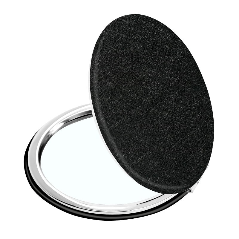 YTZJ Direct YTZJ Direct Compact Vanity Makeup Mirror for Men Women Girls Black Elegant Round Travel Cosmetic Mirrors for Pocket Purse Wallet Handbag Portable Small 1X2X Magnifying Handheld Beauty Mirror