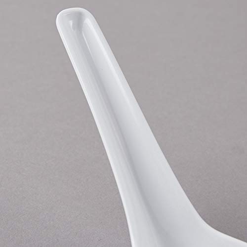 HAINE Unbreakable Pure Melamine Soup Spoons (13.5 cm), Pack of 6 (White) - Image 4