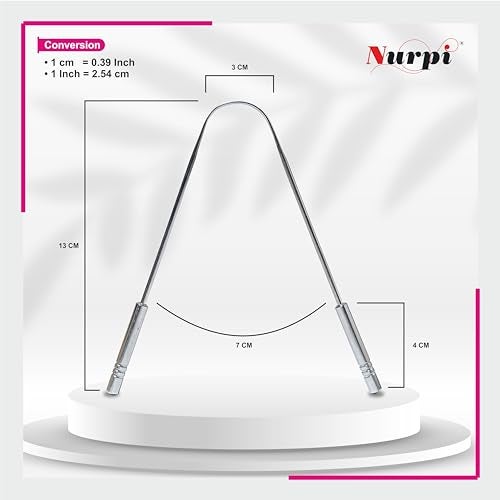 Nurpi Steel Premium tongue cleaner Reduces Bad Breath | Comfortable & Flexible Handle Easy to Use pack of 4 - Image 4