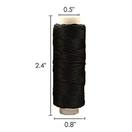 FANDOL Waxed Cords Polyester Leather Sewing Thread Waxed Strings for Macrame, DIY Bracelets, Handcraft or Leather Projects (12 Dark Colors) - Image 3