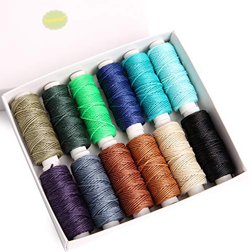 FANDOL Waxed Cords Polyester Leather Sewing Thread Waxed Strings for Macrame, DIY Bracelets, Handcraft or Leather Projects (12 Dark Colors) - Image 4