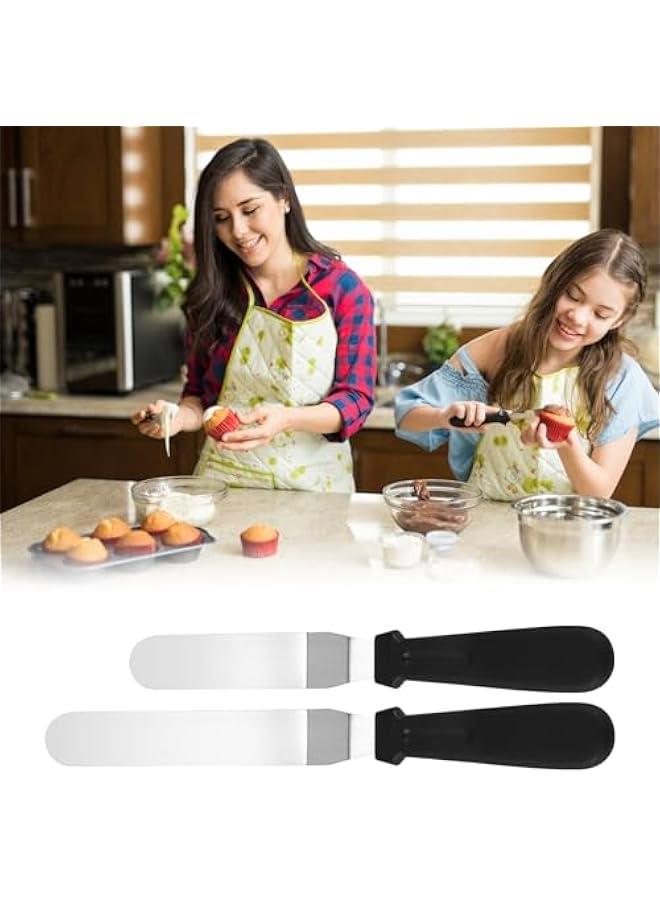 Icing Decoration Gun Set, Stainless Steel Dessert Decorating Syringe Set, Cupcake Frosting Filling Injector with 6 Icing Nozzles, 3 Cream Scraper, 2 Offset Spatula, 2 Nozzle Brush for Kitchen Baking - Image 4
