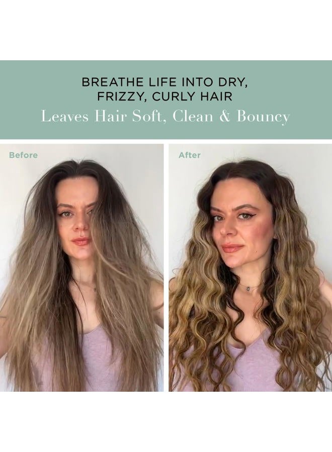 Unwash بلسم التنظيف البيولوجي من أنواش - بلسم تنظيف لطيف ومرطب، خالي من الكبريتات والبارابين، للشعر المجعد والمجعد والجاف، 33.8 أونصة سائلة - Image 3