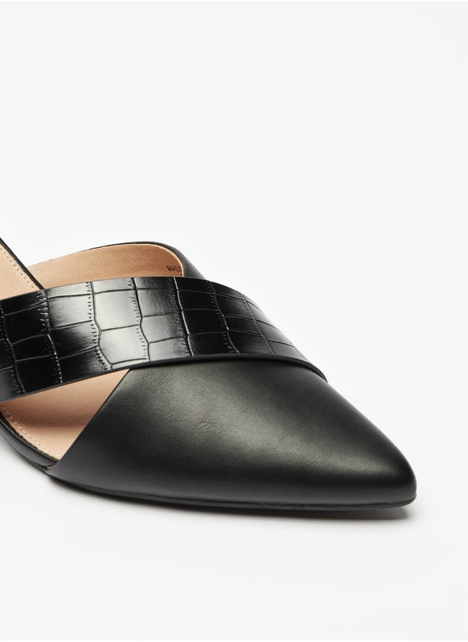 Celeste - Women Textured Slip On Sandals with Stiletto Heels - Image 1
