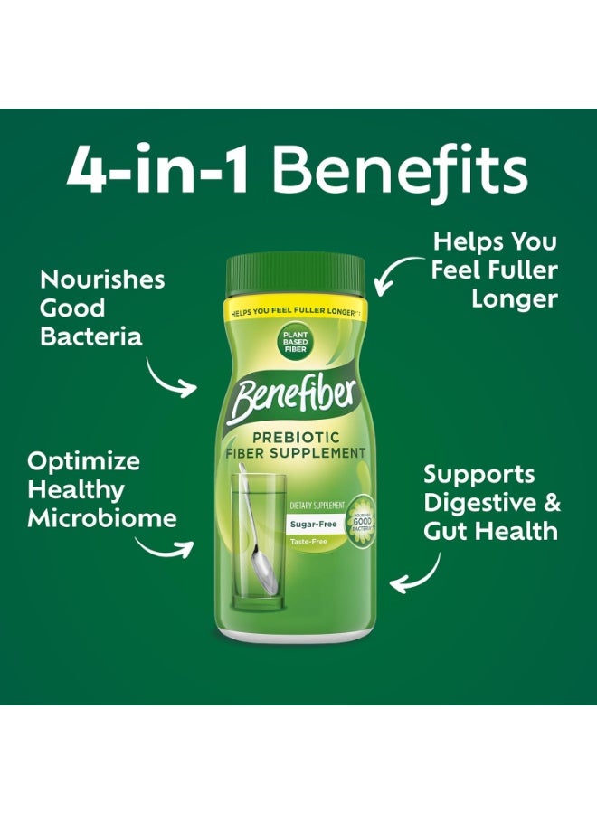 Benefiber Daily Prebiotic Fiber Supplement Powder for Digestive Health, Daily Fiber Powder, Unflavored - 62 Servings (8.7 Ounces) - Image 2