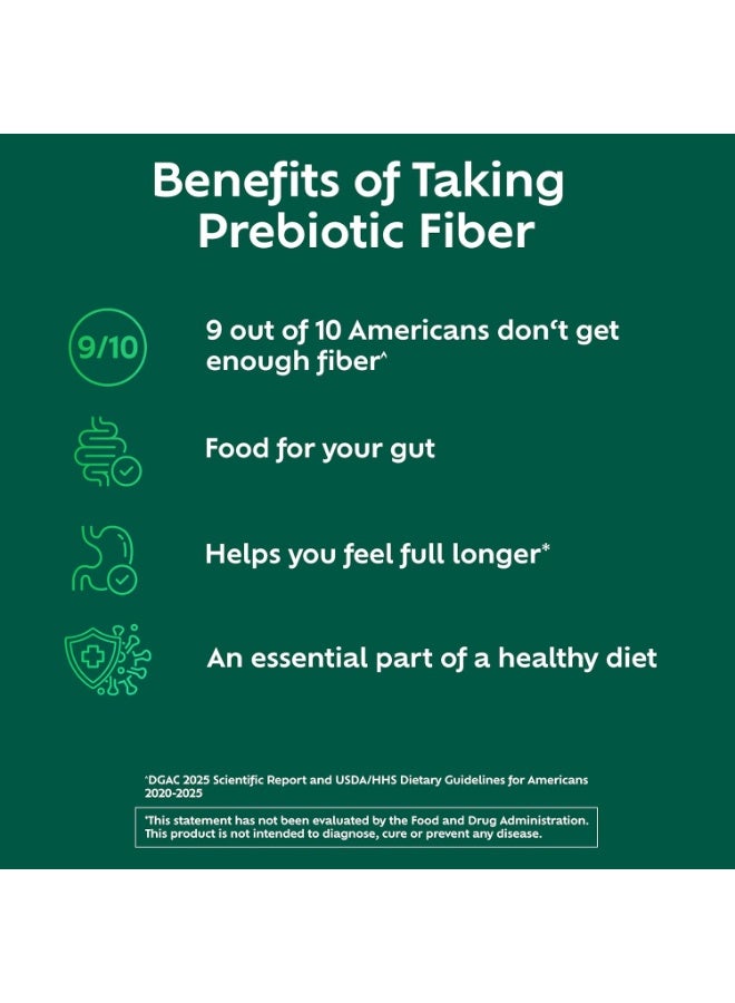 Benefiber Daily Prebiotic Fiber Supplement Powder for Digestive Health, Daily Fiber Powder, Unflavored - 62 Servings (8.7 Ounces) - Image 4