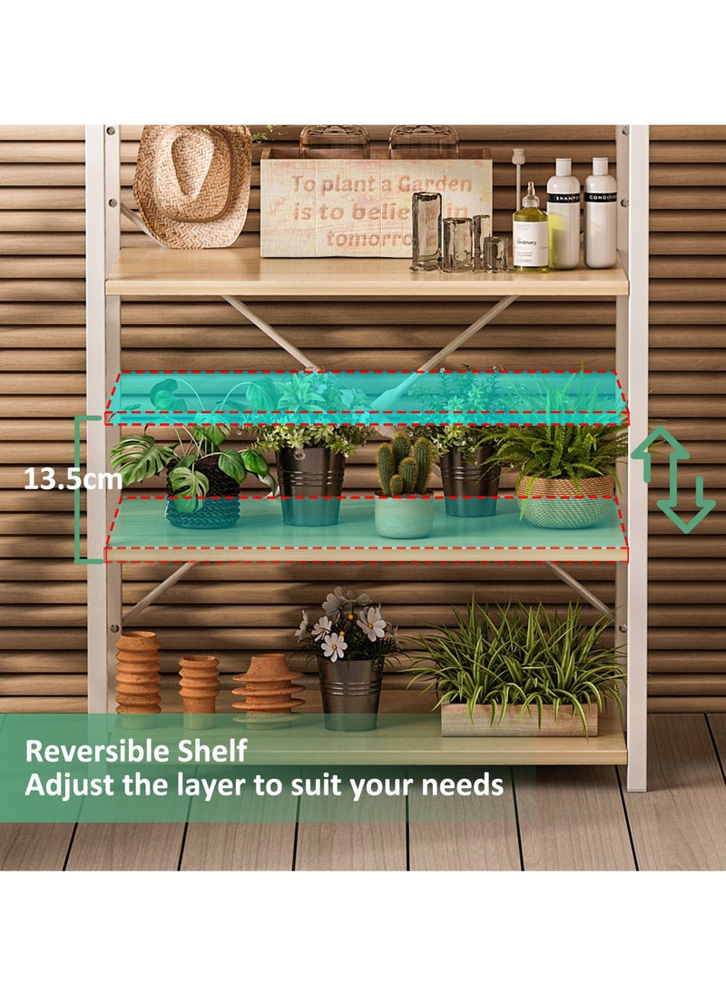 4 Tier Coffee Bar Station,Corner Coffee Bar Cabinet for Small Spaces,Coffee Stand Station with 5 S-Shaped Hooks,Kitchen Storage Stand with storage layer, Bakers Rack for Kitchen, Entryway, Living Room - pzsku/Z5FD93808CDED984AC885Z/45/_/1722585145/841fb56c-76e8-4e0f-ad95-a71437e76938