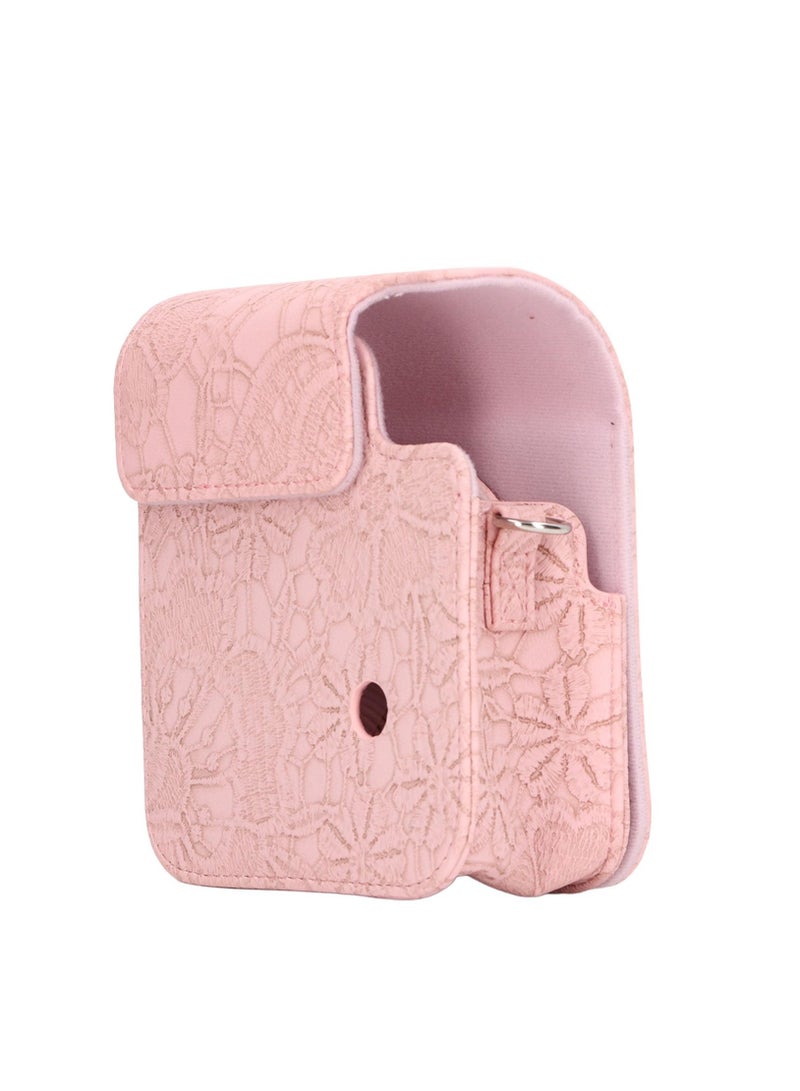 Carrying Case for Fujifilm Instax Mini12 Camera Bag 3D Pattern Detachable Shoulder Strap for Camera (Relief Pink) - Image 5