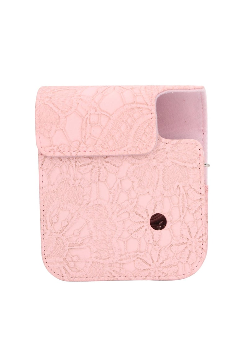 Carrying Case for Fujifilm Instax Mini12 Camera Bag 3D Pattern Detachable Shoulder Strap for Camera (Relief Pink) - Image 4